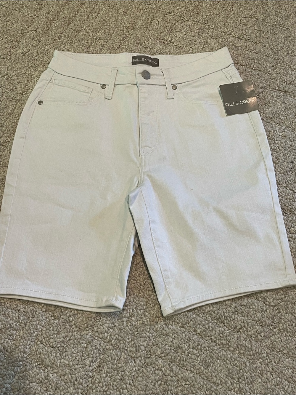 Falls Creek new with tags white denim Bermuda shorts Sz 6